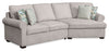 Sofa sectionnel enveloppant de droite Haven de Scott Living 2 pièces en tissu de chenille - gris 