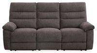  Sofa inclinable Jasper de 81 po en tissu de chenille - brun