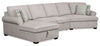 Sofa-lit sectionnel enveloppant de droite Haven de Scott Living 3 pièces en tissu de chenille avec rangement - gris