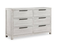  Commode de chambre à coucher Haven de 65 po (L) x 39 po (H) à 6 tiroirs - blanche