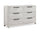 Commode de chambre à coucher Haven de 65 po (L) x 39 po (H) à 6 tiroirs - blanche
