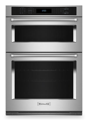 Four mural combiné électrique KitchenAid de 6,4 pi³ et de 30 po avec convection véritable - acier inoxydable - KOEC530PSS