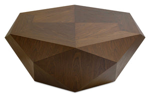Table à café moderne Dawson de 37 po - brun clair