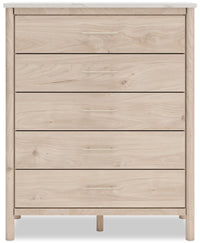  Commode verticale Jolie de 42,2 po (L) x 51,9 po (H) à 5 tiroirs pour la chambre à coucher - naturelle