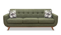  Sofa Freeman en tissu d'apparence lin - avocat