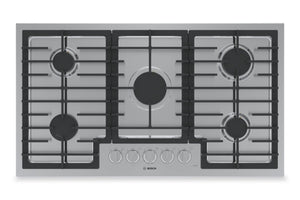 Surface de cuisson à gaz Bosch de série 500 de 36 po avec brûleur OptiSimMD - NGM5659UC