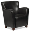 Fauteuil d'appoint Zello en similicuir - noir