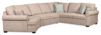  Sofa-lit sectionnel enveloppant de gauche Haven de Scott Living 3 pièces en tissu de chenille - taupe