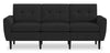 Sofa modulaire BLOK à accoudoirs évasés - anthracite