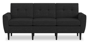 Sofa modulaire BLOK de Scott Living de 88,97 po en tissu avec accoudoirs évasés et coussins réversibles - gris anthracite