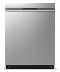  Lave-vaisselle encastré LG à 48 dBA de 24 po avec commandes sur le dessus et QuadWashMC - acier inox…