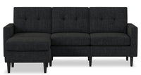  Sofa modulaire BLOK à accoudoirs à l’anglaise avec fauteuil long - anthracite