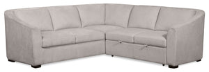 Sofa-lit sectionnel de droite Envy 2 pièces en tissu de chenille - gris brouillard