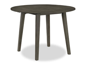 Table de salle à manger ronde Bryn de 42 po avec abattant - gris foncé