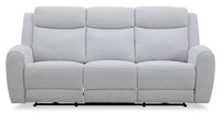  Sofa à inclinaison électrique Reign de 87 po en tissu gris pierre Bronco avec port USB