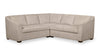 Sofa sectionnel Envy 3 pièces en tissu de chenille - beige amande