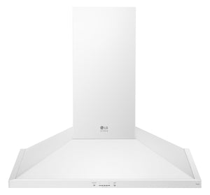 Hotte cheminée intelligente de cuisinière LG Studio de 30 po et de 600 pi3/min - essence blanche - LSHD3080N