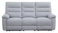  Sofa inclinable Jasper de 81 po en tissu de chenille - gris