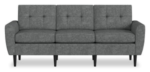 Sofa modulaire BLOK à accoudoirs évasés - acier