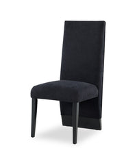  Chaise de salle à manger Vega en tissu de polyester - noire