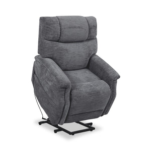 Fauteuil basculeur à inclinaison électrique Claire de 34 po en tissu de chenille - gris granite 