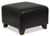 Pouf Zello en similicuir - noir