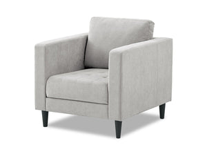 Fauteuil Metro de 32 po en tissu avec coussin de siège capitonné et coussin de dossier réversible - neutre