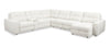 Sofa sectionnel modulaire de droite Elevate de Scott Living 7 pièces en tissu en chenille beige avec inclinaison électrique