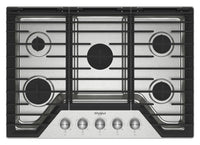  Surface de cuisson à gaz Whirlpool de 30 po avec 5e brûleur et grilles en fonte à charnières EZ-2-LiftMC - WCGK7030PS 