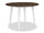 Table de salle à manger ronde Bryn de 42 po avec abattant - deux teintes, blanc et brun