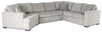  Sofa-lit sectionnel de gauche Legend 3 pièces en chenille avec fauteuil enveloppant - platine