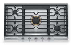 Surface de cuisson à gaz Frigidaire Professional de 36 po à 5 brûleurs - acier inoxydable - PCCG3680AS