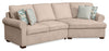 Sofa sectionnel enveloppant de droite Haven de Scott Living 2 pièces en tissu de chenille - taupe 