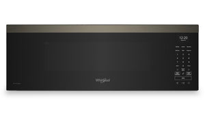 Four à micro-ondes à hotte intégrée intelligent à profil bas Whirlpool de 1,1 pi3 - acier inoxydable noir - YWMML5530RV