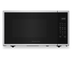 Four à micro-ondes de comptoir KitchenAid de 1,6 pi3 avec nettoyage à la vapeur - acier inoxydable PrintProofMC - YKMCS122RPS