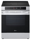 Cuisinière intelligente à induction LG de 6,3 pi³ et de 30 po avec convection et friture à air - acier inoxydable - LSIL6332FE