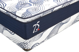 Ensemble matelas luxueux moelleux à plateau-coussin 75e anniversaire de Springwall pour lit double