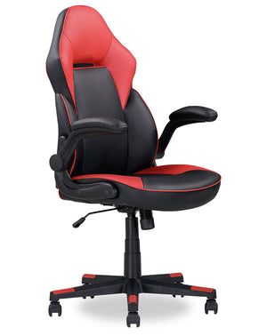 Fauteuil de jeu et de bureau réglable Henrik de Sealy de 28 po - noir et rouge