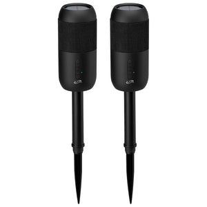 Haut-parleurs iLive pour l’extérieur avec Bluetooth et piquets de jardin amovibles - ensemble de 2