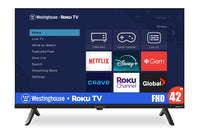  Téléviseur intelligent Westinghouse 1080p de 42 po avec Roku TVMC