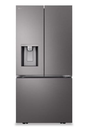 Réfrigérateur LG de 33 po et de 25 pi³ à portes françaises avec machine à glaçons double - acier inoxydable noir - LF25S6330D