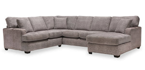 Sofa sectionnel de droite Luxe 3 pièces - colombe Zaftig