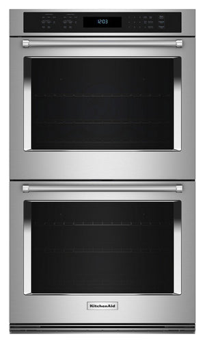 Four mural double électrique KitchenAid de 8,6 pi³ et de 27 po avec convection véritable - acier inoxydable - KOED527PSS