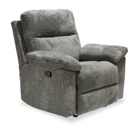  Fauteuil coulissant inclinable Oliver 40 po fabriqué au Canada, en tissu en chenille gris étain Addison