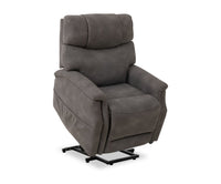  Fauteuil basculeur à inclinaison électrique Claire de 34 po en tissu d’apparence cuir - gris anthracite