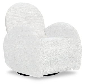 Fauteuil d’appoint coulissant, pivotant et inclinable Shay de 33 po en tissu de chenille - beige pierre de rivière