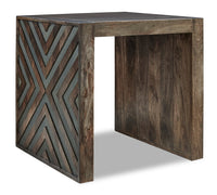  Table de bout moderne Madden de 24 po - brune