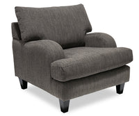  Fauteuil Nofia en chenille - anthracit