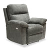 Fauteuil à inclinaison électrique Oliver 40 po fabriqué au Canada, en tissu de chenille gris étain avec port USB