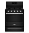 Cuisinière à gaz Maytag de 5 pi3 à convection avec friture à air sans préchauffage - noire - MFGS6030RB